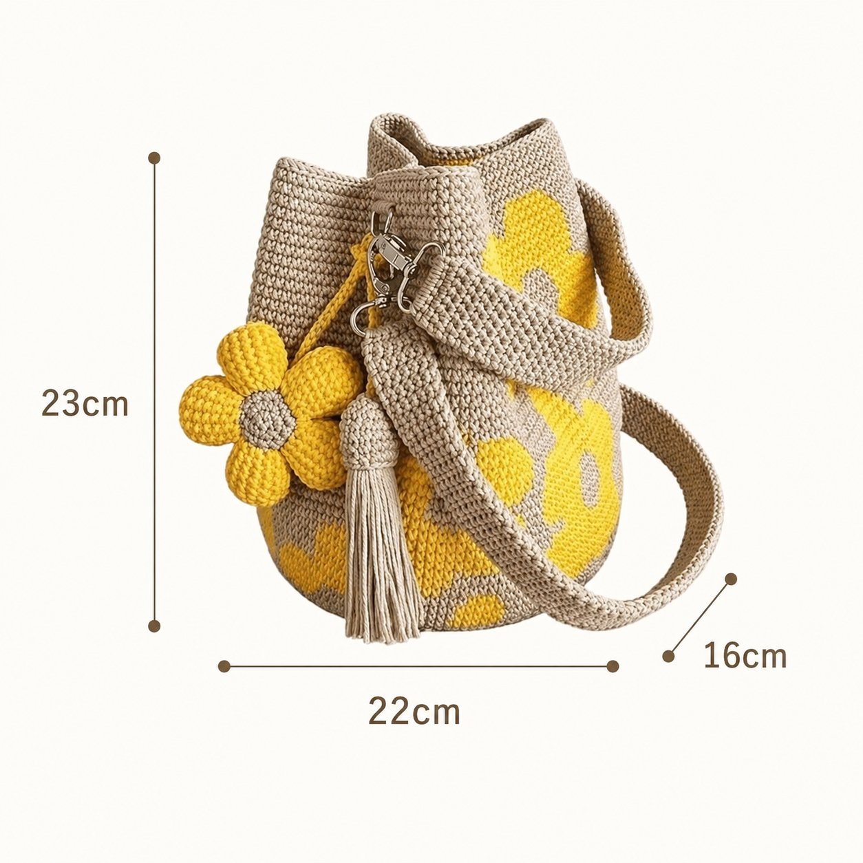 Handmade Crochet Flower Tote ๐ผโจ