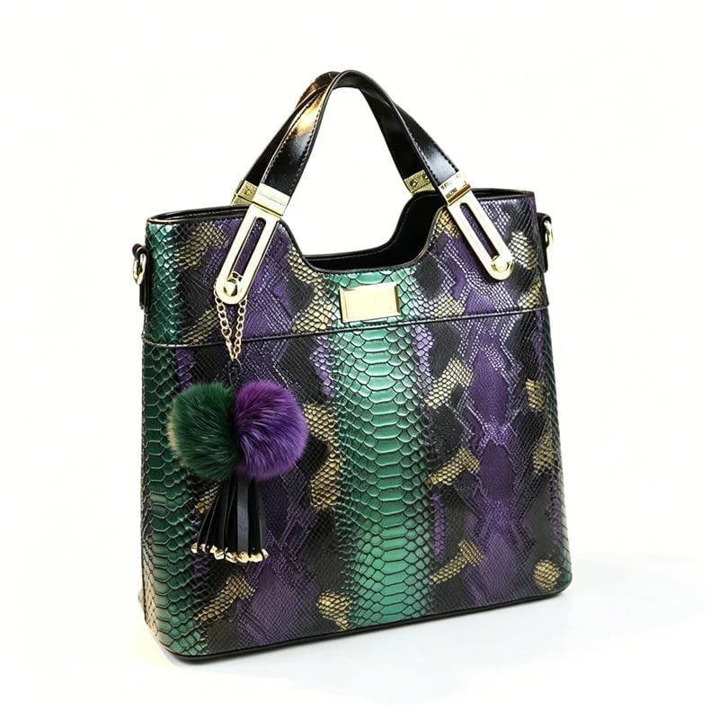 🏆Exclusive discounts for the Queen 49% OFF🔥Elegant Snakeskin PU Leather Tote Bag