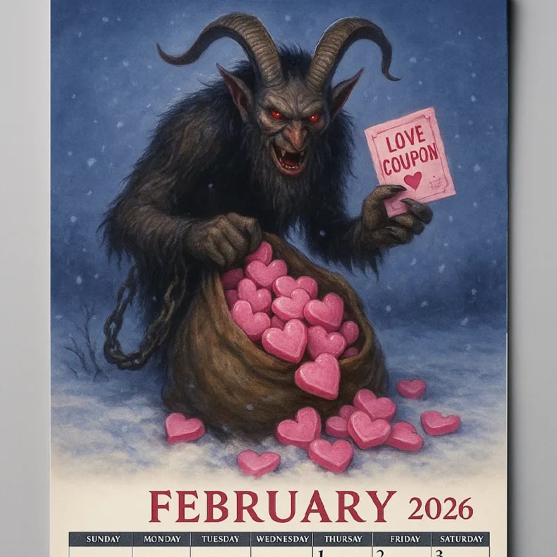🎄👹 2026 Krampus Wall Calendar