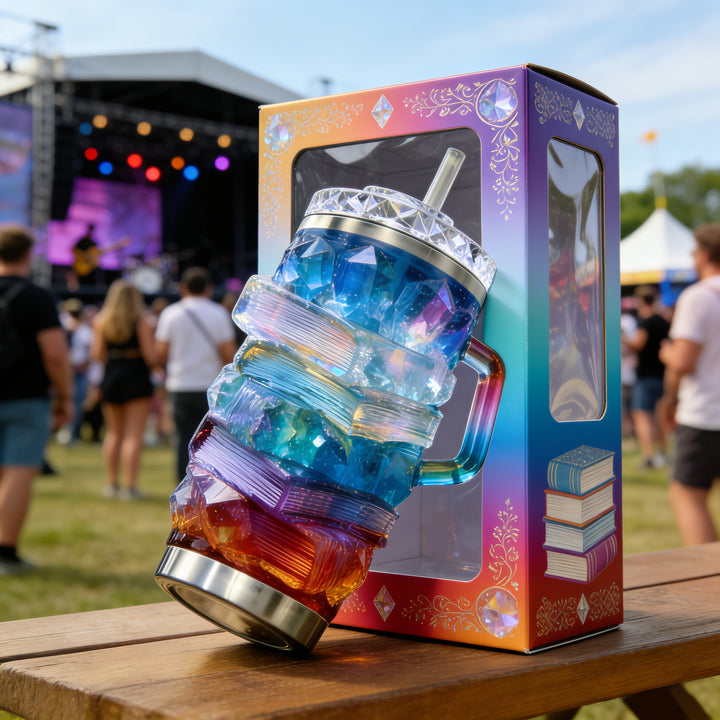 Crystal Book Steel Tumbler