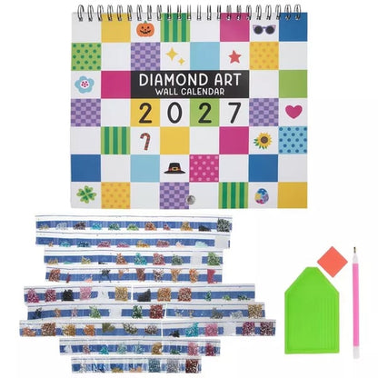 📅2027 Wall Calendar Diamond Painting Kit❤️Beginner-Friendly | Complete Kit with All Tools Included
