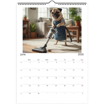Pug Calendar 2026 - Daily Activities