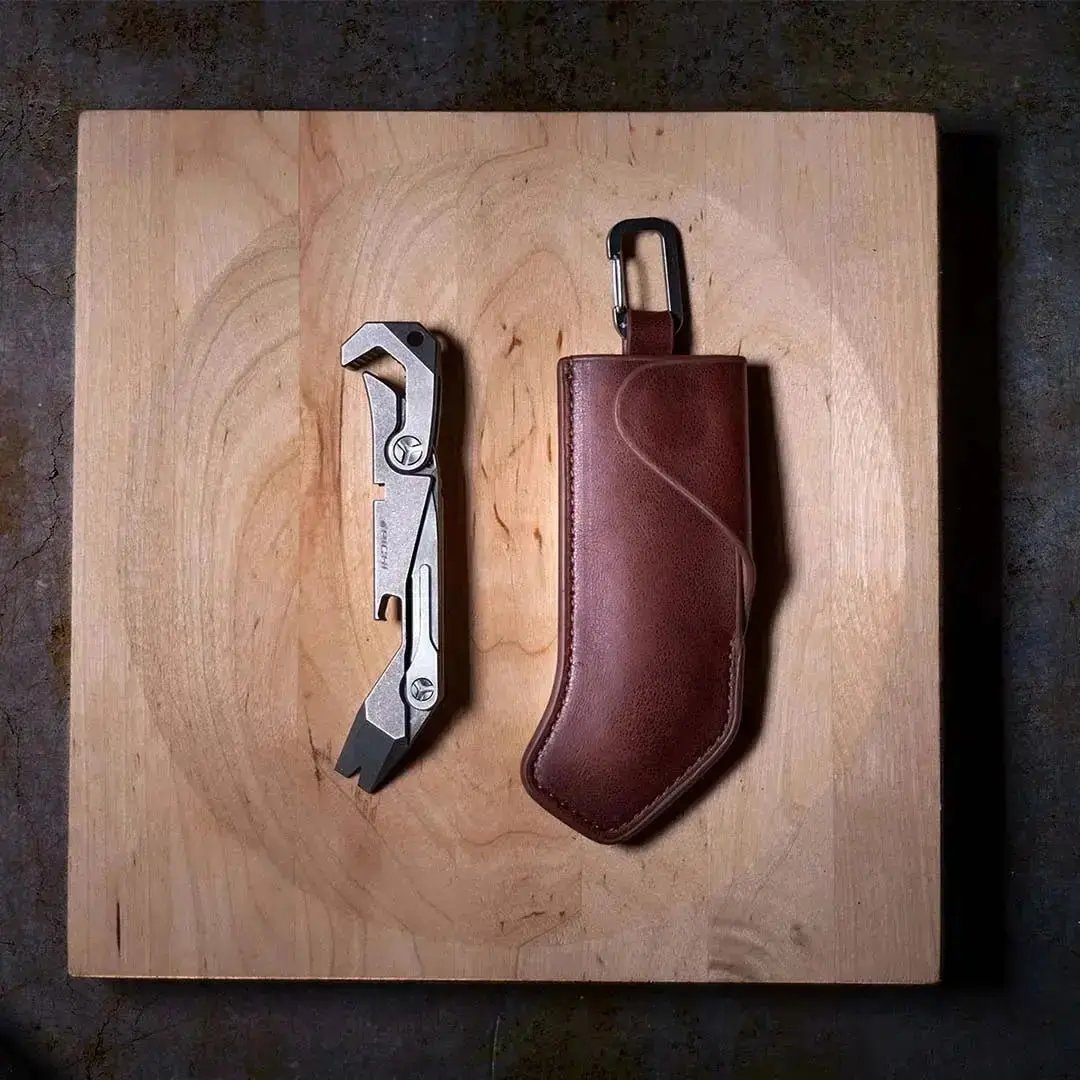 🛠️PICHI X2S Titanium Multitool | Includes Cow Leather Holster with Pocket Clip & 4 No.11 High-Carbon Tactical Steel Blades