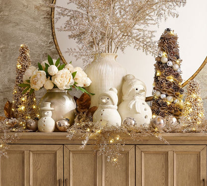 🎅Limited Edition, Only 100 Sets Left!Christmas Bestsellers ⛄-Handmade Terracotta Snowman Figurines (Free Shipping!)