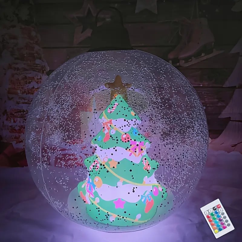 🎄24 Inch Glowing Christmas Ball, Outdoor Decoration With LED Lights