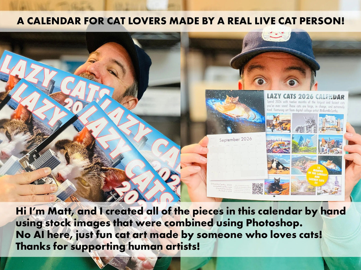 LAZY CATS 2026 CALENDAR