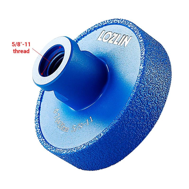 Diamond Flat Grinding Wheel - Marble/Tile Grooving & Grinding Disc for Stone, Countertop Edges - Angle Grinder Tool 5/8-11 Heavy Duty