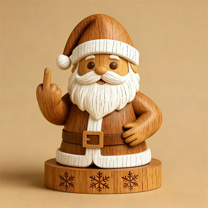 🎄🖕 The Naughty List Wooden Sign