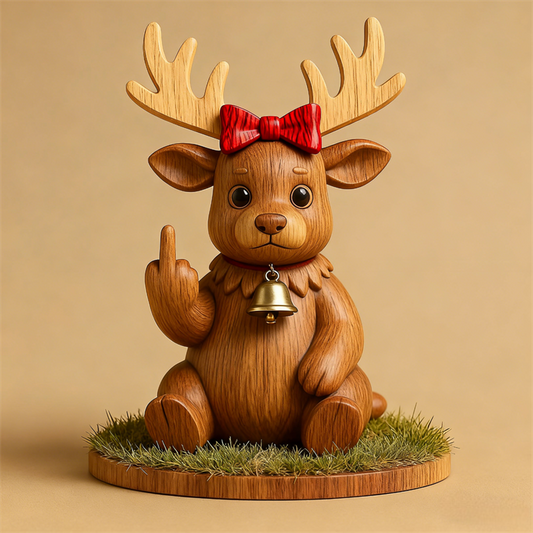 🎄🖕 The Naughty List Wooden Sign