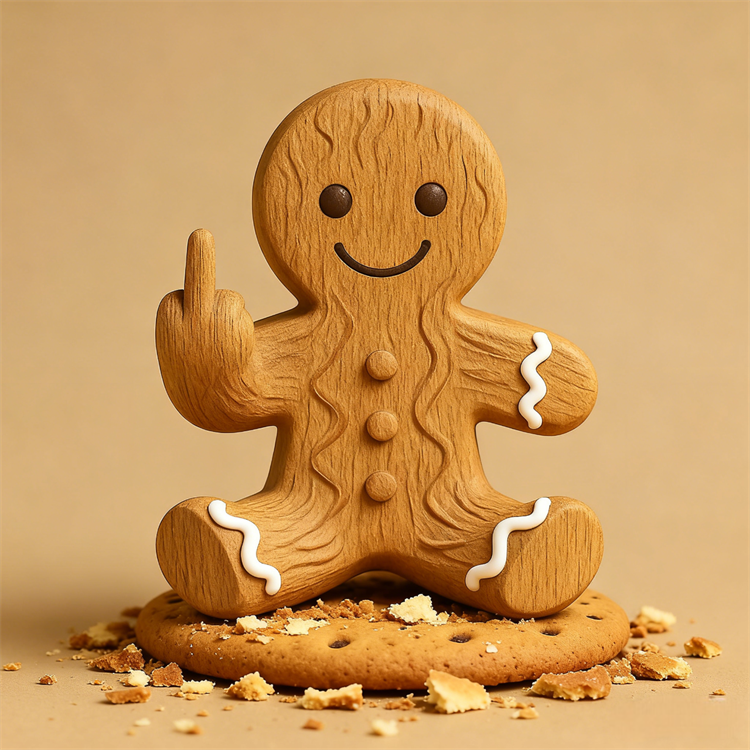 🎄🖕 The Naughty List Wooden Sign