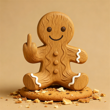 🎄🖕 The Naughty List Wooden Sign