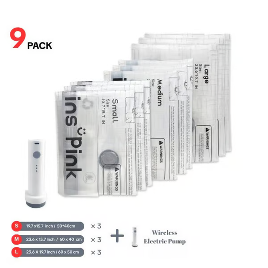 Travel Vacuum Compression Storage Bags with USB