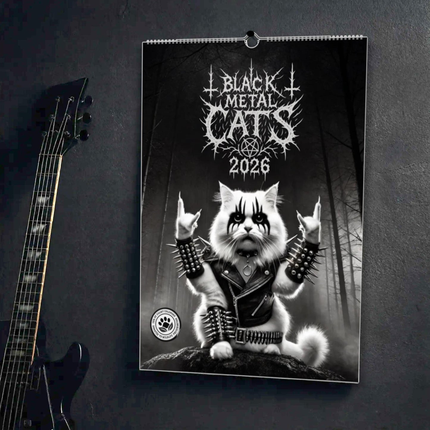 Black Metal Cats 2026-Wall Calendar 2026
