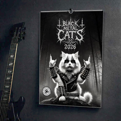 Black Metal Cats 2026-Wall Calendar 2026