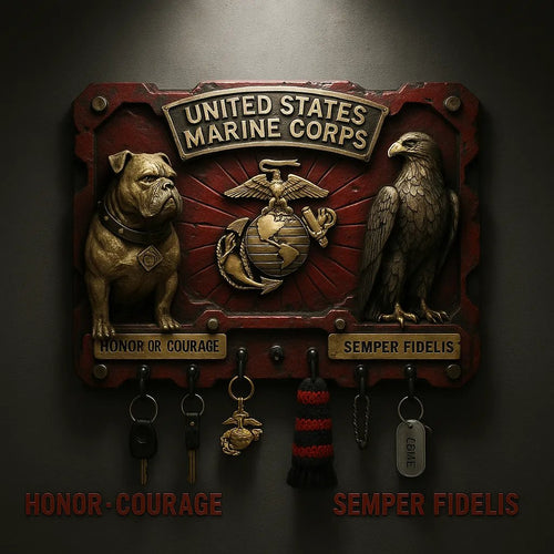 🇺🇸 Military Honor Key Holder Wall Plaque