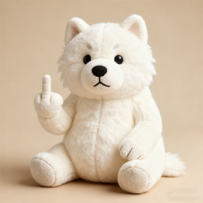 Funny Middle Finger Dog Plush Toy – The Perfect Gag Gift 🎁