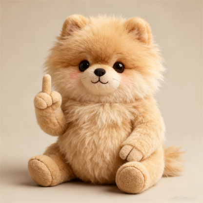 Funny Middle Finger Dog Plush Toy – The Perfect Gag Gift 🎁