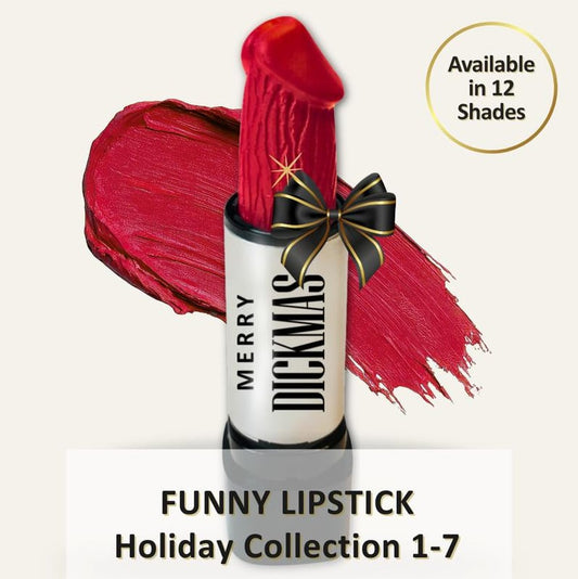 🔥 “Merry Dickmas” Funny Lipstick Holiday Collection – 12 Shades of Sassy, Long-Lasting, Paraben-Free Fun! 🎁