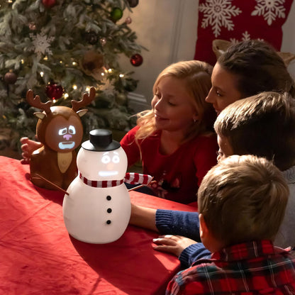 🎅Christmas Sale 49% Off ⛄️FrostByte (Mr. Chill) Talking Animated Blink Snowman with Built in Projector & Speaker Plug'n Play🎄 （FREE SHIPPING)）