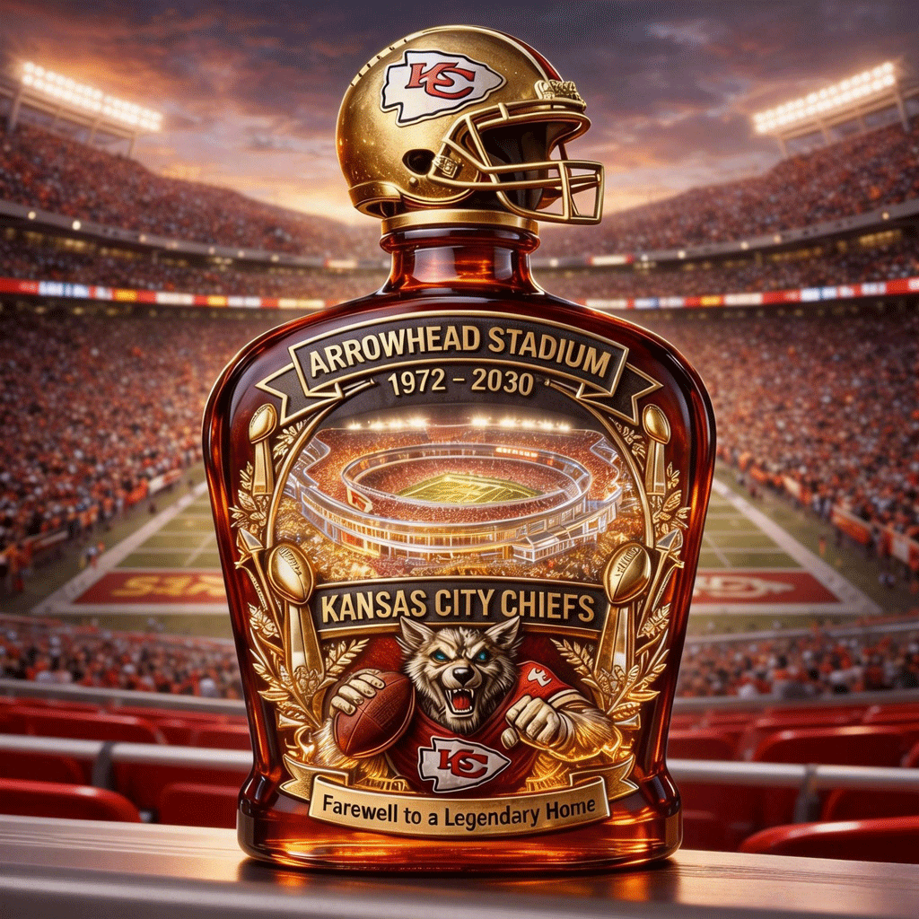Chiefs ARROWHEAD STADIUM Farewell Commemorative Whisky Bottle