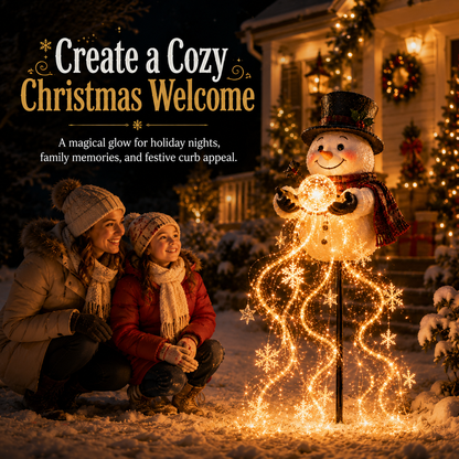 🎄 Snowman Magic FountainTM-Flowing Snowflake LED Christmas Garden Light❄️
