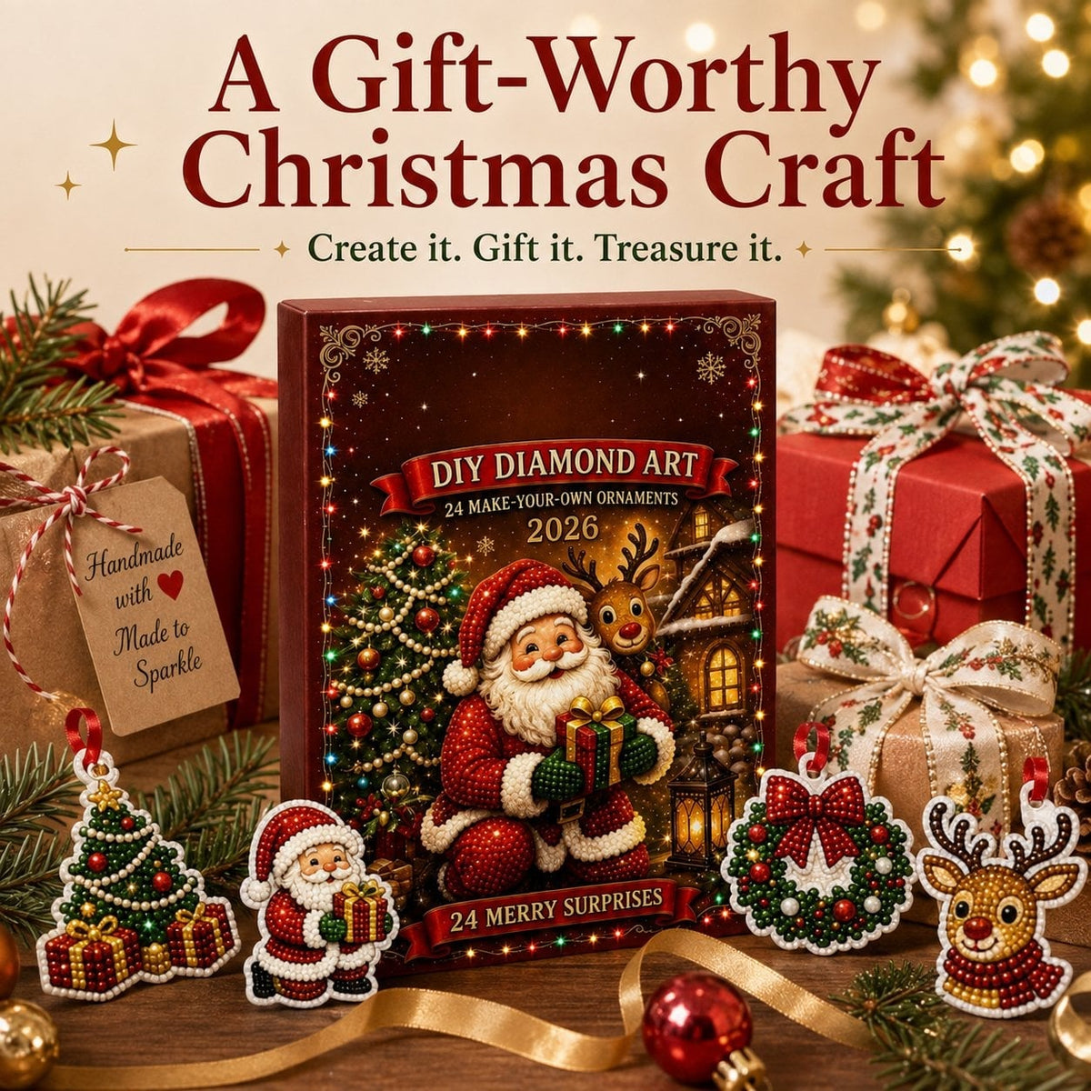 🔥Last Day 49% OFF - 🎄🎅 24 Christmas Ornaments To Make & Hang