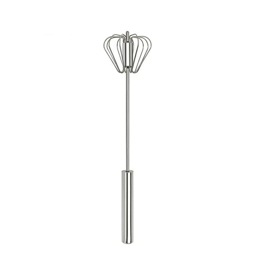🥄✨ Stainless Steel Hand-Push Rotary Whisk – Effortless Mixing in Seconds!