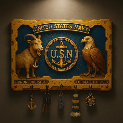 🇺🇸 Military Honor Key Holder Wall Plaque