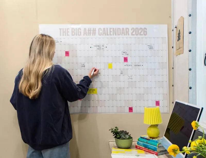 🔥Last Day 50% OFF 📅The Big A## 2026 Wall Calendar - Flexible Dry-Erase Material ✍️Design Your Amazing Year!🏃