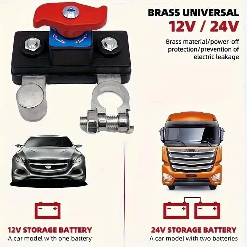 🏆45K+ SOLD🔧12V/24V Car Battery Isolation Switch Automatic Manual Circuit Breaker Protector