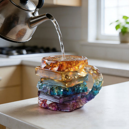 Crystal Book Stack Mug