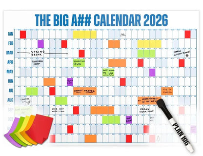 🔥Last Day 50% OFF 📅The Big A## 2026 Wall Calendar - Flexible Dry-Erase Material ✍️Design Your Amazing Year!🏃