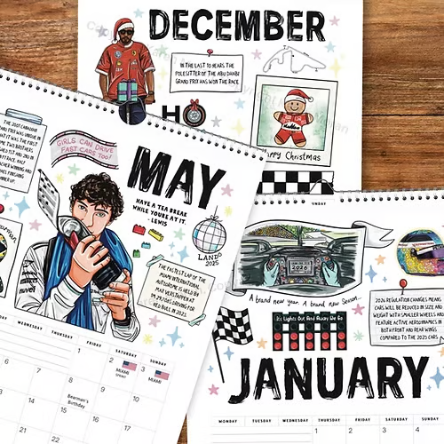 🔥LAST DAY 50% OFF - 🏎️📅F1 Scrapbook Race Calendar 2026 — The Ultimate Fan’s Race-Ready Wall Calendar
