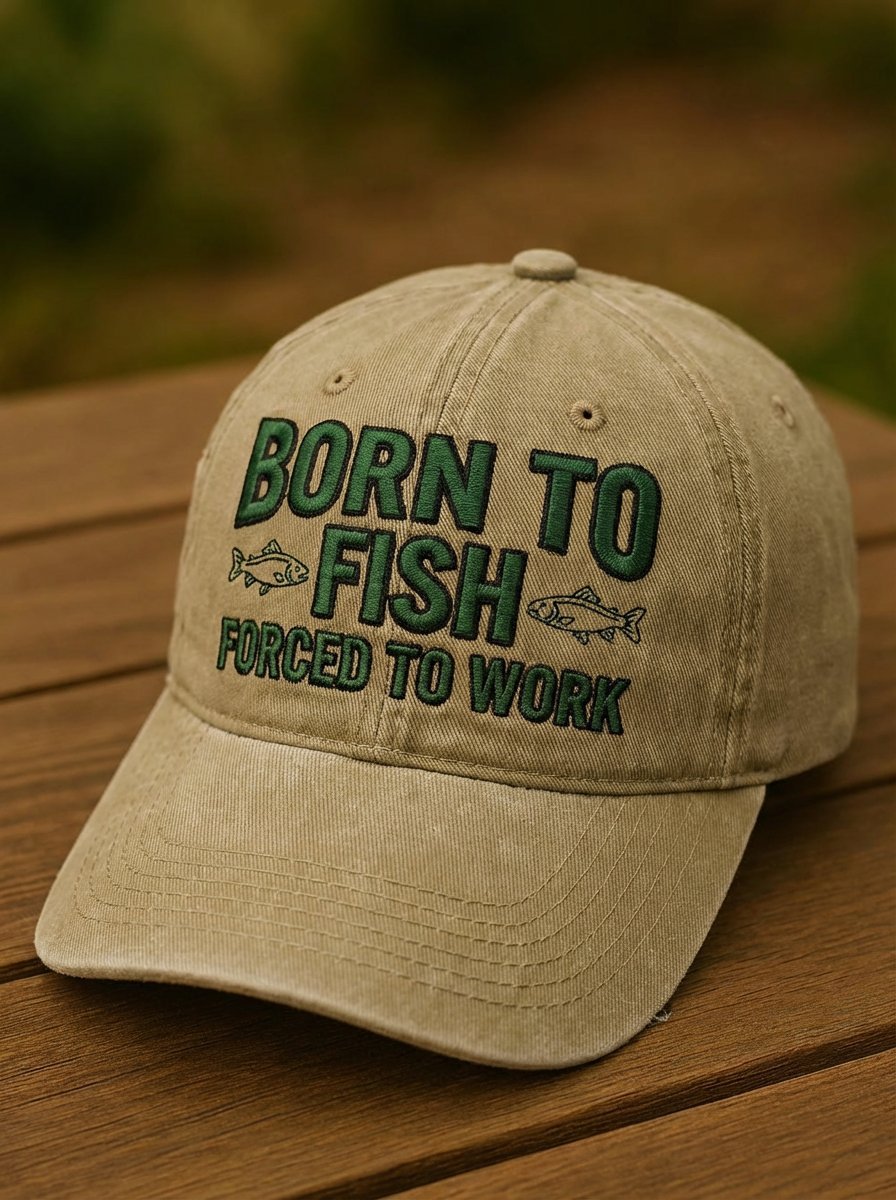 🧢Weekend Fisher Cap - Born to Fish, Forced to Work