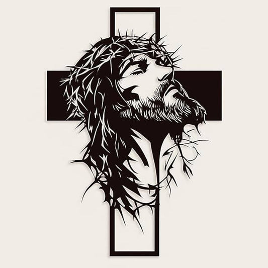 🎄✝️Metal Jesus and Cross Wall Art: Christian Home Decor