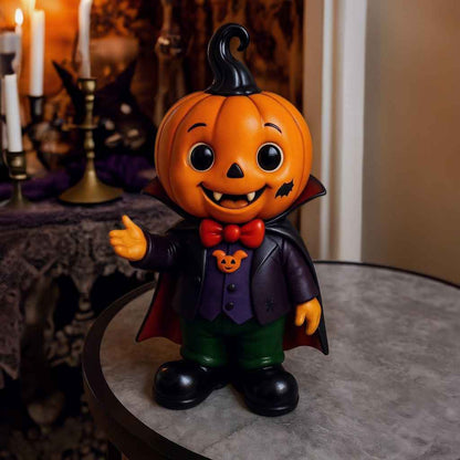🎃🧛‍♂️ Pumpkin Vampire Kid Figurine