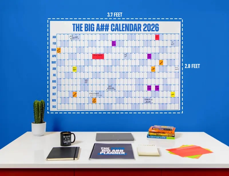 🔥Last Day 50% OFF 📅The Big A## 2026 Wall Calendar - Flexible Dry-Erase Material ✍️Design Your Amazing Year!🏃