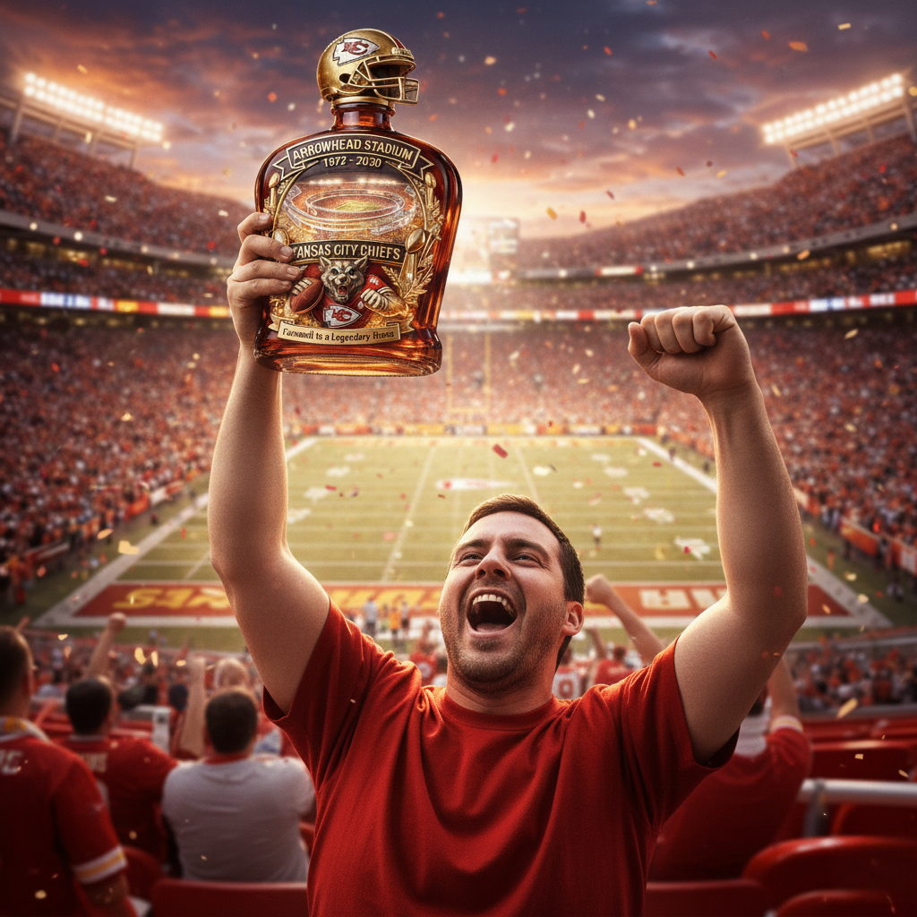 Chiefs ARROWHEAD STADIUM Farewell Commemorative Whisky Bottle