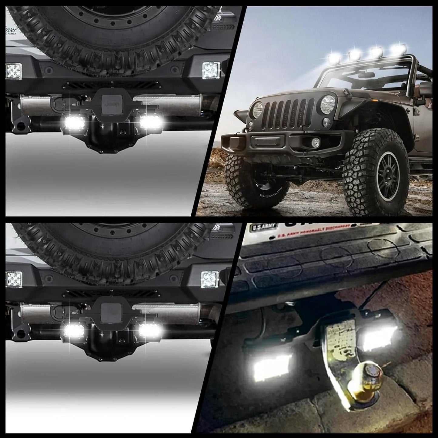 4 Inch 60W LED Pods with Tow Hitch Mounting Bracket