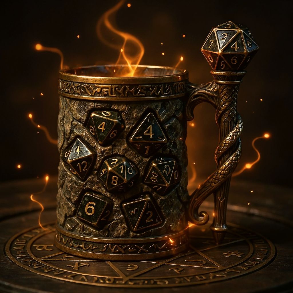 D20 Dragon Mage Mug
