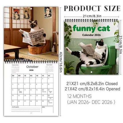 😹2026 Funny Cat Calendar