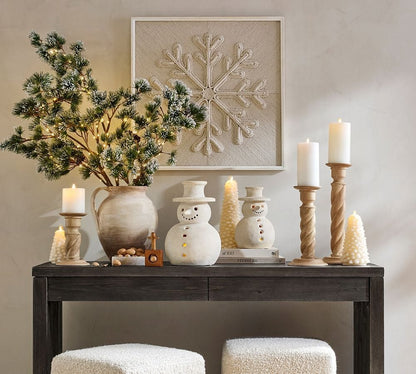 🎅Limited Edition, Only 100 Sets Left!Christmas Bestsellers ⛄-Handmade Terracotta Snowman Figurines (Free Shipping!)