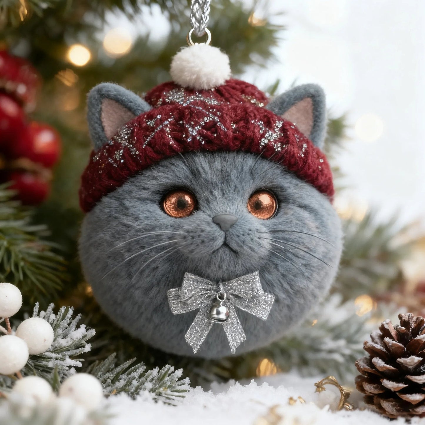 Furry Friends: Winter Cat Ornament Collection