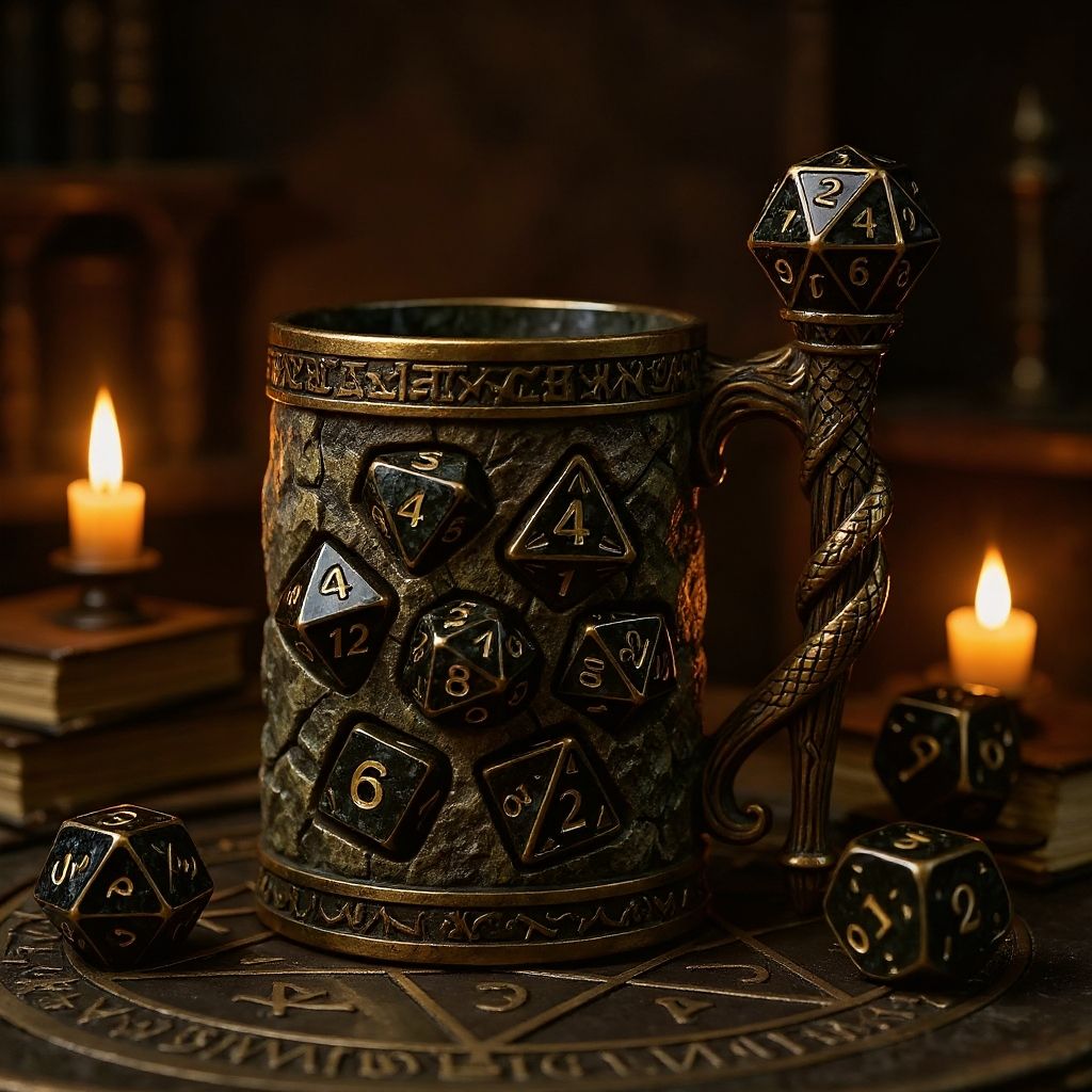 D20 Dragon Mage Mug