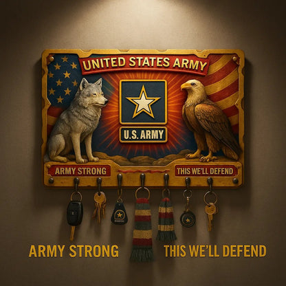 🇺🇸 Military Honor Key Holder Wall Plaque