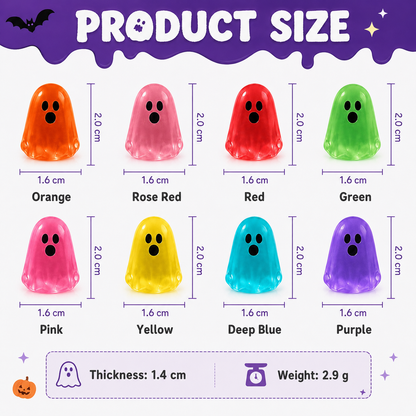 ⏳ Last day 50% OFF –👻Glow In Dark Cute Ghost Resin Bead Set