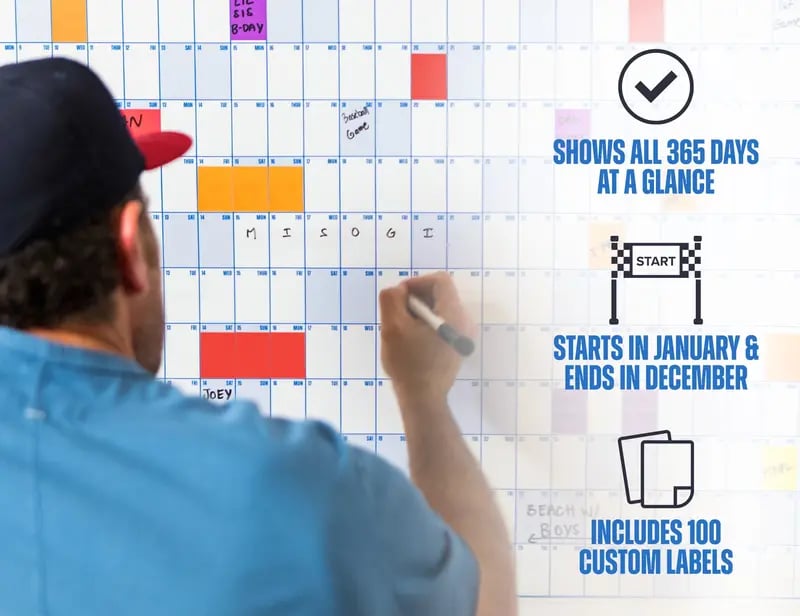 🔥Last Day 50% OFF 📅The Big A## 2026 Wall Calendar - Flexible Dry-Erase Material ✍️Design Your Amazing Year!🏃