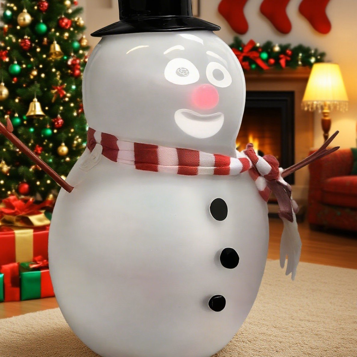 🎅Christmas Sale 49% Off ⛄️FrostByte (Mr. Chill) Talking Animated Blink Snowman with Built in Projector & Speaker Plug'n Play🎄 （FREE SHIPPING)）