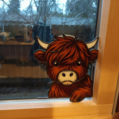 🐮Highland Cow Window Corner Decor