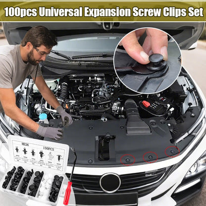 🔥 LAST DAY 49% OFF-100pcs Universal Expansion Screw Clips Set– Suitable For Car Mudguards, Door Panels, C05 C20 C32 B01 D02 A16 automotive parts.